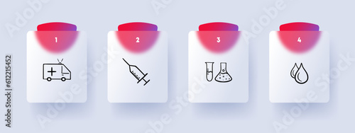 Treatment. Medical or therapeutic interventions aimed at improving health, alleviating symptoms. Glassmorphism style. Vector line icon for Business