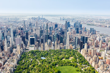 Canvas schilderij Central Park Manhattan wolkenkrabbers boven Central Park  © Markus Mainka