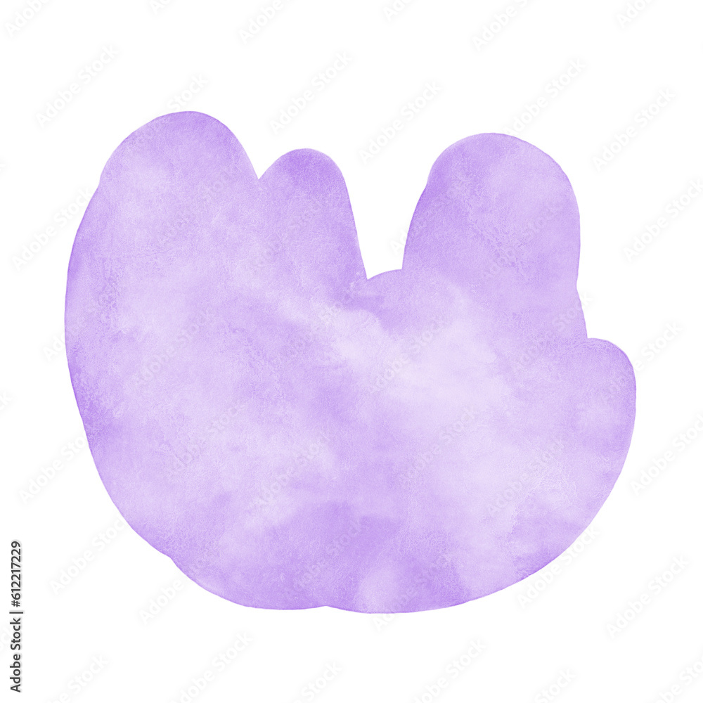 Light Purple Watercolor Abstract Shapes
