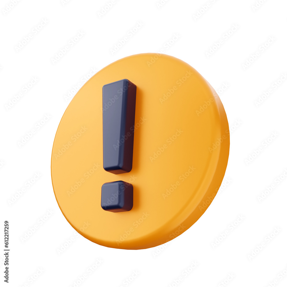 3d caution warning danger alert sing icon illustration render 3d caution warning danger alert sing icon illustration render