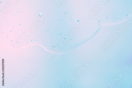 Transparent liquid gel with bubble texture background photo