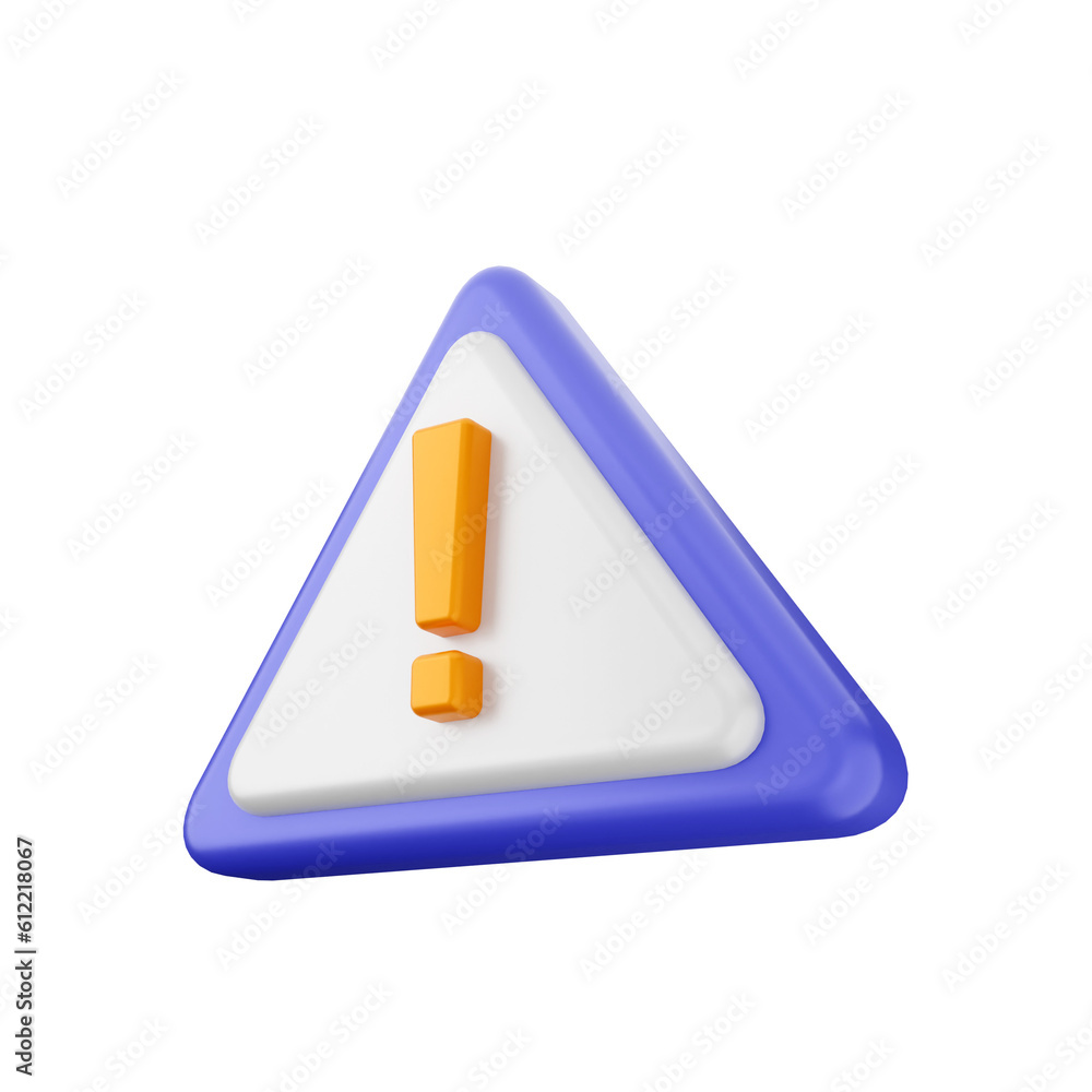 3d caution warning danger alert sing icon illustration render 3d caution warning danger alert sing icon illustration render