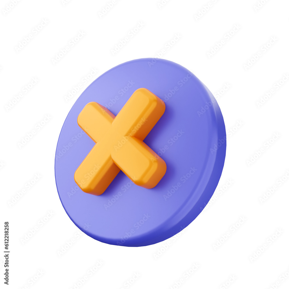 Obraz premium 3d caution warning danger alert sing icon illustration render