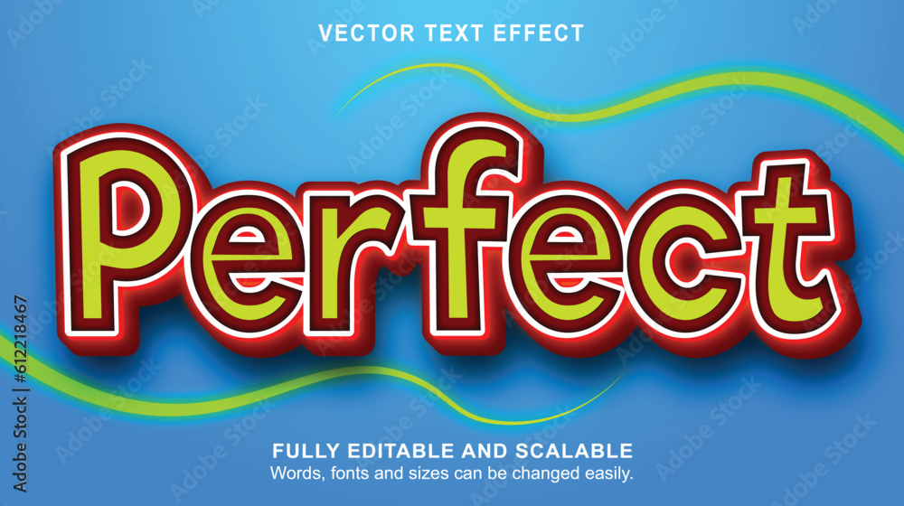 Perfect editable text effect premium
