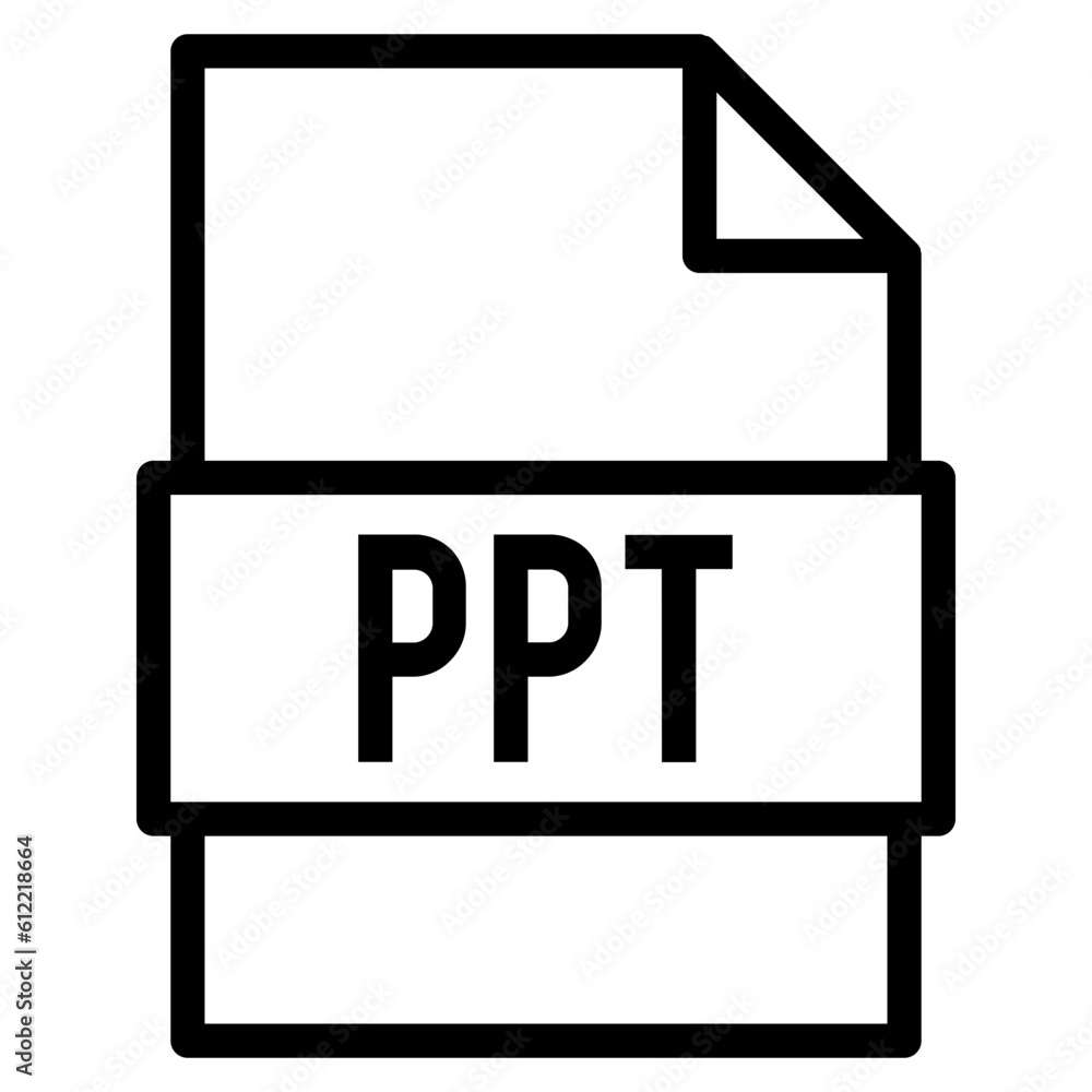 PPT file format extension icon PPT file format extension icon