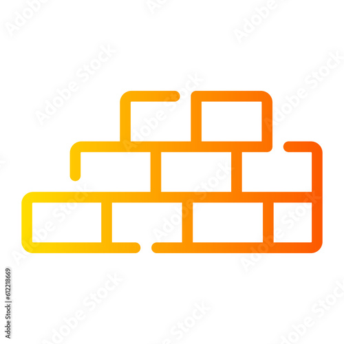 brickwork Line Gradient Icon