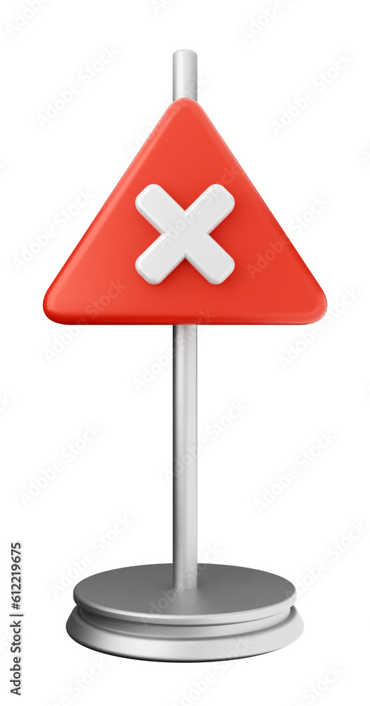 3d caution warning danger alert sing icon illustration render 3d caution warning danger alert sing icon illustration render