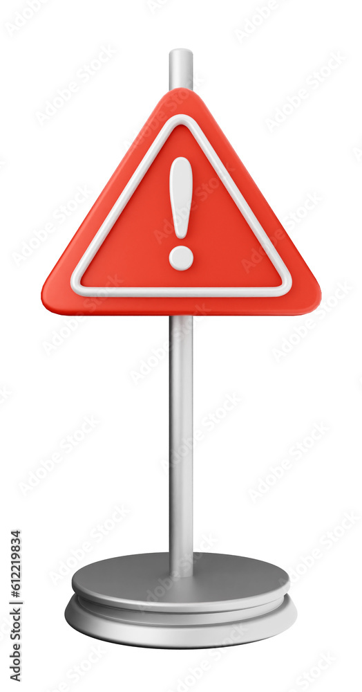 3d caution warning danger alert sing icon illustration render 3d caution warning danger alert sing icon illustration render