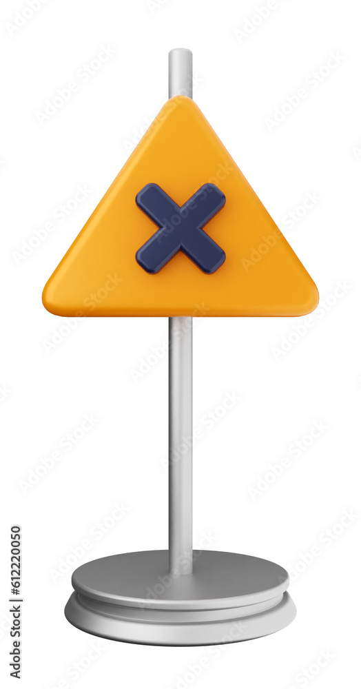 3d caution warning danger alert sing icon illustration render 3d caution warning danger alert sing icon illustration render