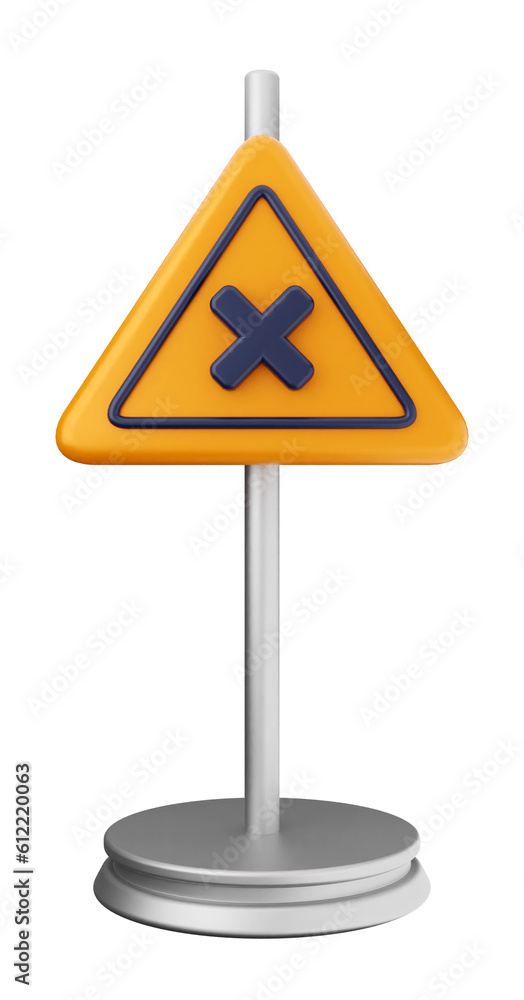 3d caution warning danger alert sing icon illustration render 3d caution warning danger alert sing icon illustration render