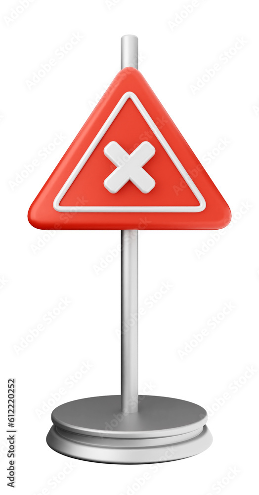 3d caution warning danger alert sing icon illustration render 3d caution warning danger alert sing icon illustration render