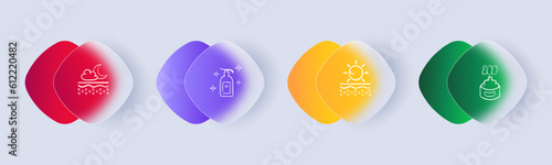 Sunscreen Vector Illustration. A vibrant and eye-catching vector illustration featuring a bottle or tube of sunblock or sunscreen. Glassmorphism style. Vector line icon