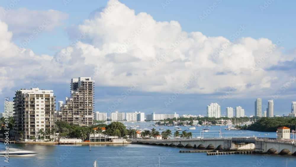 Miami, Florida, USA downtown skyline on Biscayne Bay Miami, Florida, USA downtown skyline on Biscayne Bay