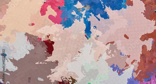 Obraz na płótnie Abstract Grunge Background Graphic Watercolor Stylization on Textured Canvas of Chaetic Strokes of Paint Spots w salonie