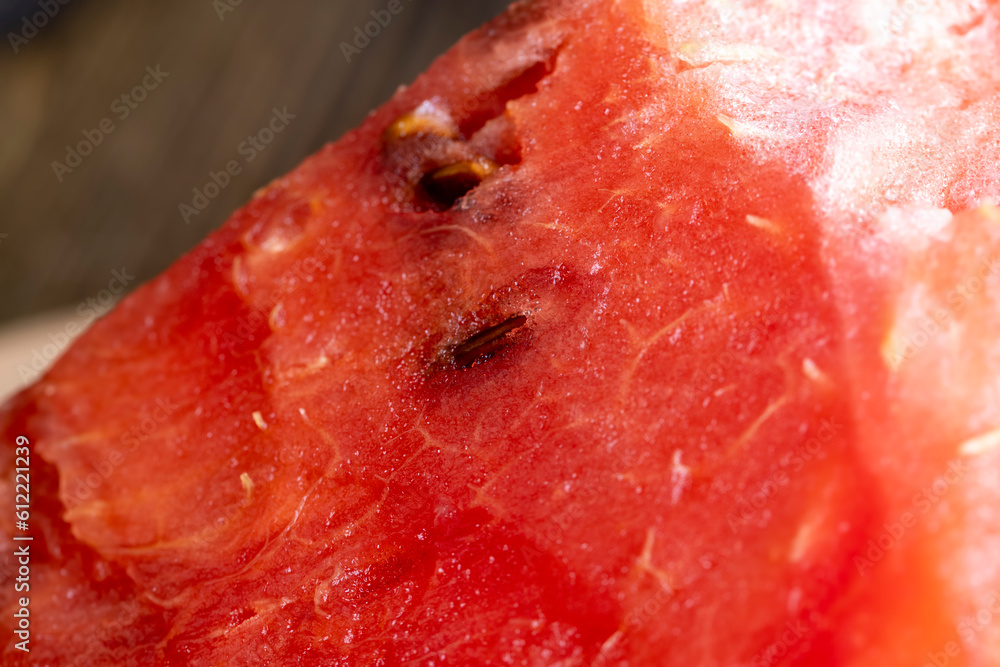 Ripe red watermelon cut into pieces Ripe red watermelon cut into pieces