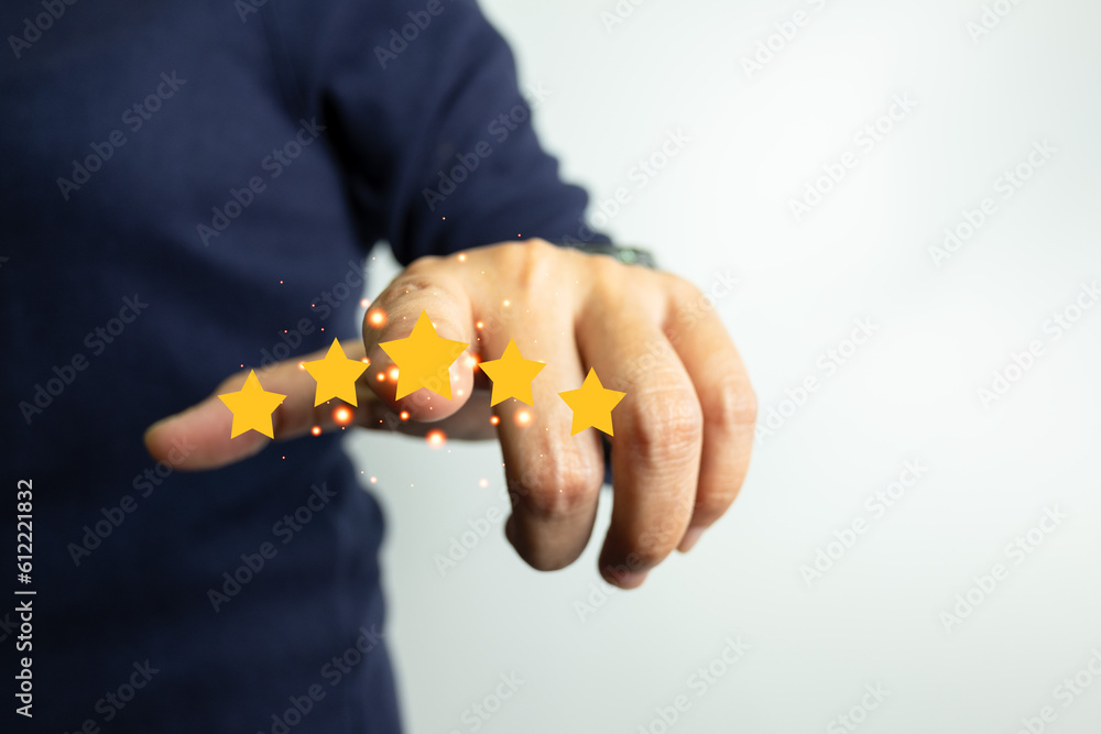 Businesswoman rate satisfaction 5 stars, Excellent quality assurance, certification the best service, guarantee standard company service. ISO certification, satisfaction of customer Businesswoman rate satisfaction 5 stars, Excellent quality assurance, certification the best service, guarantee standard company service. ISO certification, satisfaction of customer