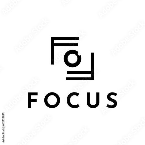 Letter FF or f focus logo design for Camera Lens