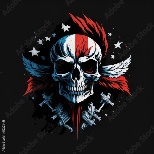 3d rendering rock podium blue crystal  generative ai