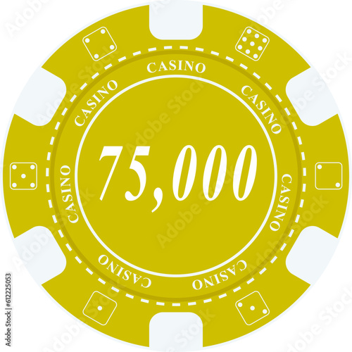 Casino, Poker, Gambling Betting Chip Token or coin vector isolated on white background