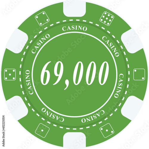 Casino, Poker, Gambling Betting Chip Token or coin vector isolated on white background