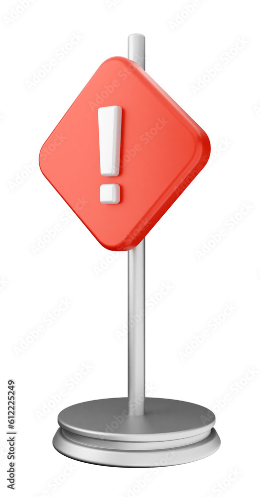 3d caution warning danger alert sing icon illustration render 3d caution warning danger alert sing icon illustration render