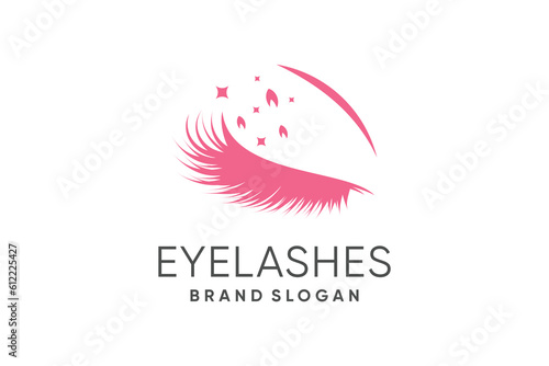 Eyelashes logo design vector with creative abstract idea