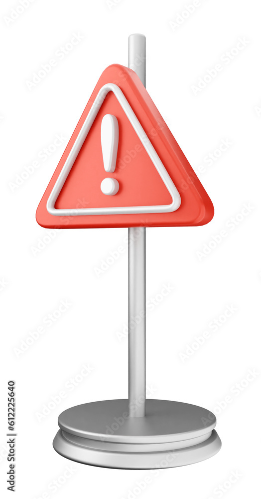3d caution warning danger alert sing icon illustration render 3d caution warning danger alert sing icon illustration render