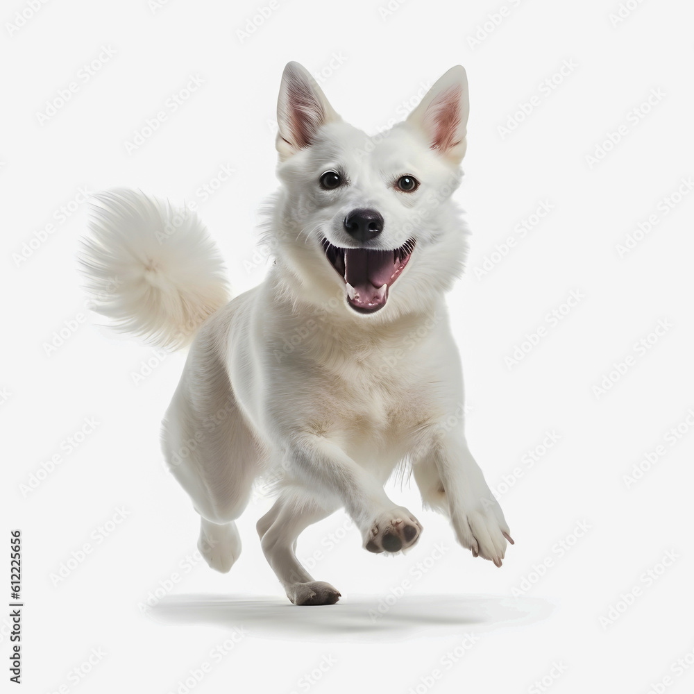 White puppy dog isolated on transparent background White puppy dog isolated on transparent background