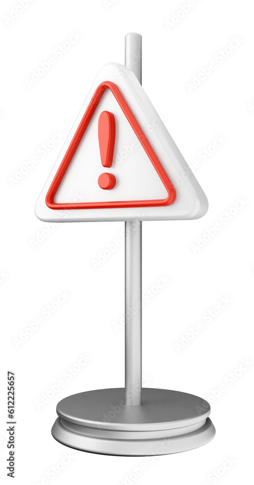 3d caution warning danger alert sing icon illustration render 3d caution warning danger alert sing icon illustration render