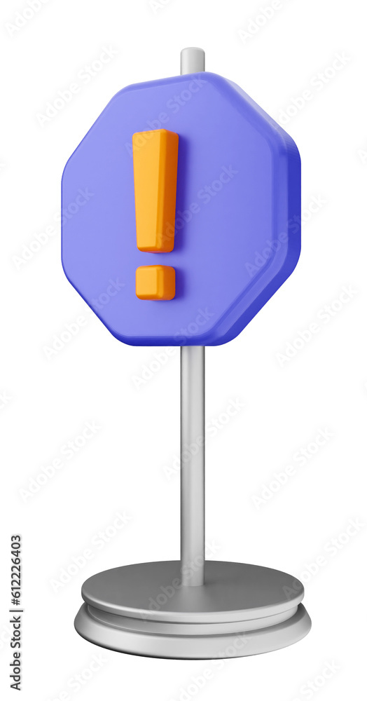 3d caution warning danger alert sing icon illustration render 3d caution warning danger alert sing icon illustration render