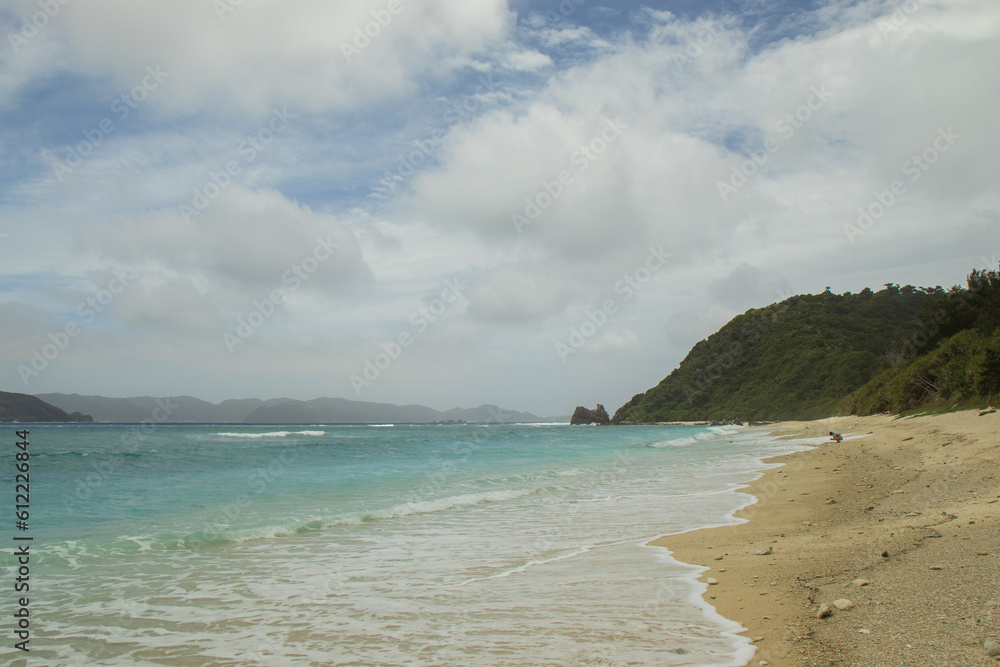 tropical beach and cloudy sky tropical beach and cloudy sky