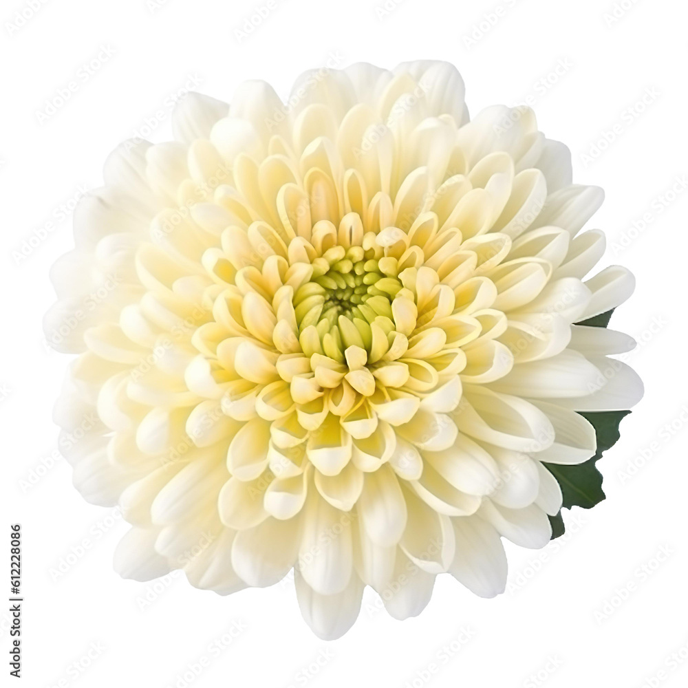 front view of white Chrysanthemum flower isolated on a white transparent background front view of white Chrysanthemum flower isolated on a white transparent background