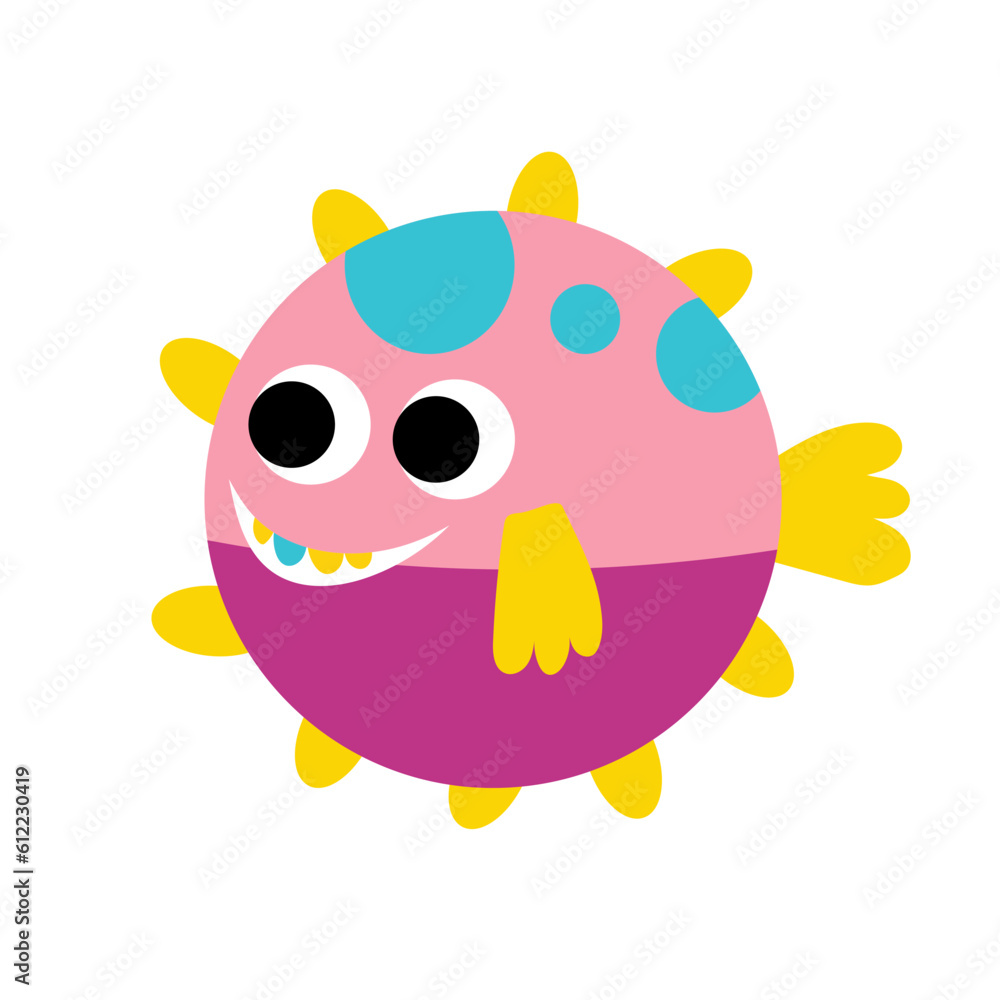 Underwater world bubble fish character vector. Printable worksheet page nursery childish activity playful character, fish, seashell, octopus, cute shark, starfish, crab, squid, 