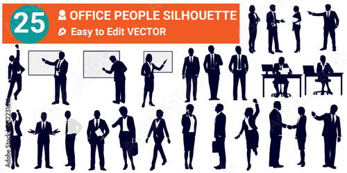 Office people  figure silhouette, vector, businessman, Business, Team,teamwork, office, standing, silhouettes, meeting, crowd