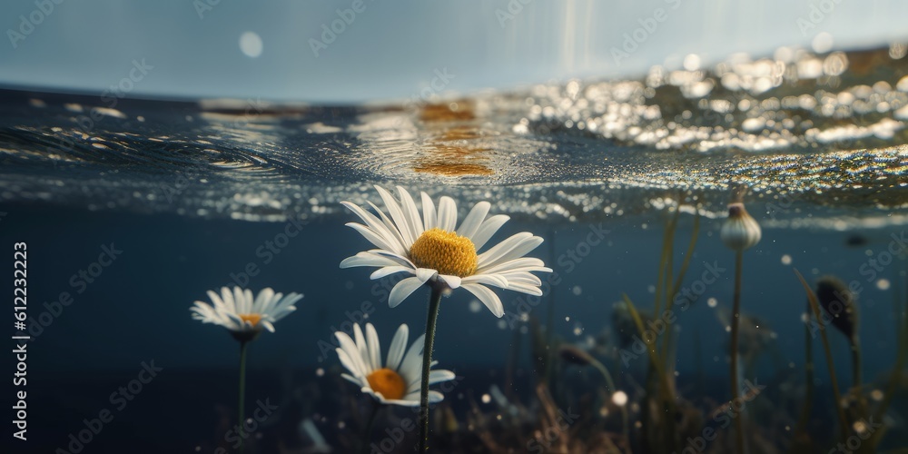 daisy in the water