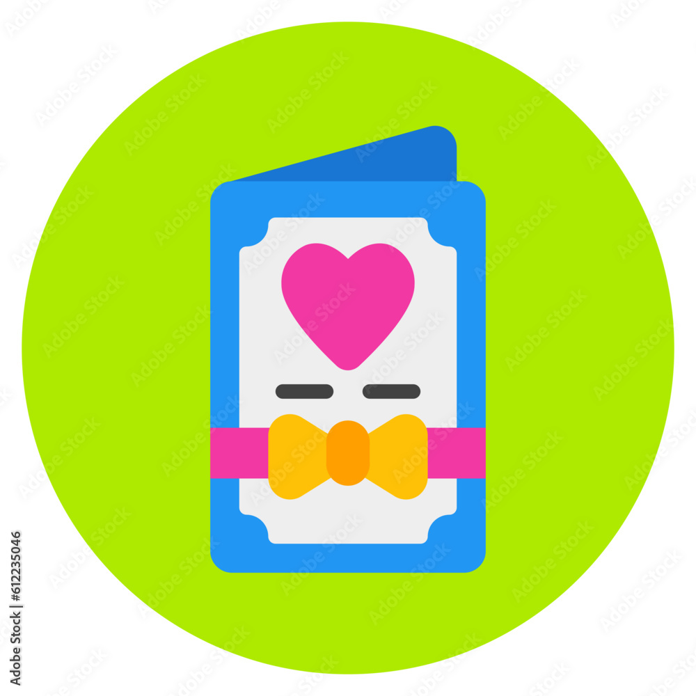Wedding invitation icon in flat style, use for website mobile app presentation Wedding invitation icon in flat style, use for website mobile app presentation