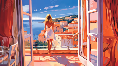 Beautiful view of the small town of Saint-Tropez, France