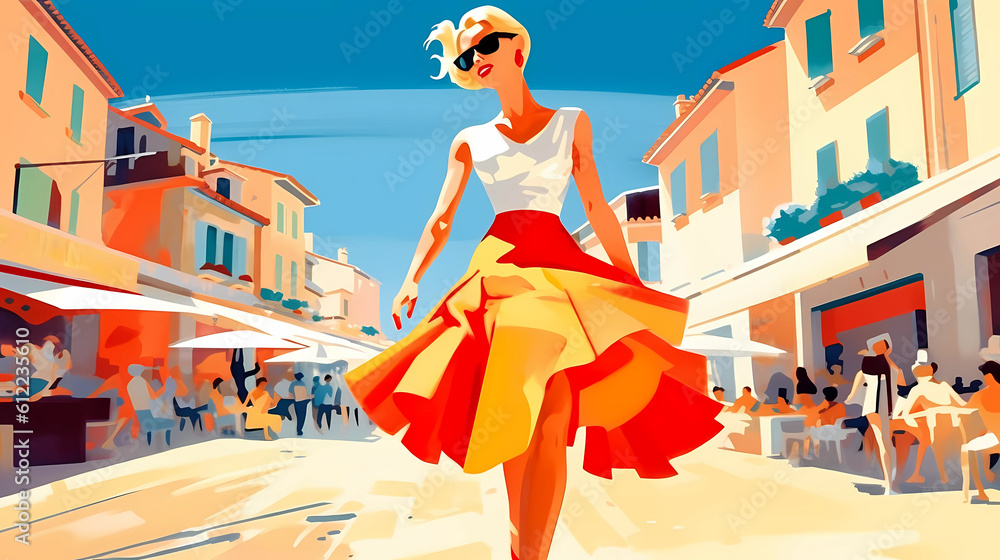 Beautiful view of the small town of Saint-Tropez, France