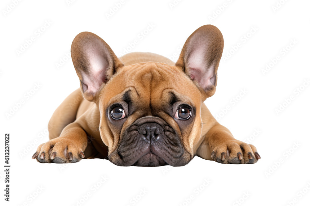 French bulldog cut out transparent background, PNG ,Generative AI