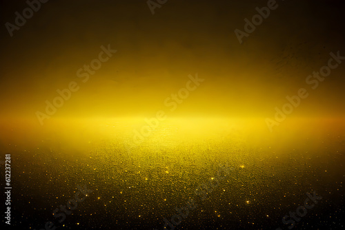 Abstract background with golden light and texture generative AI. Gold background.