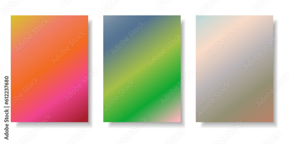 Naklejka premium A set of vertical gradient backgrounds. For covers, wallpapers, branding, social networks and other projects. Vertical banner