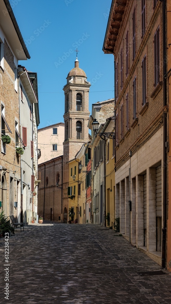 The old medieval village of Sassocorvaro in the Marche region of central Italy