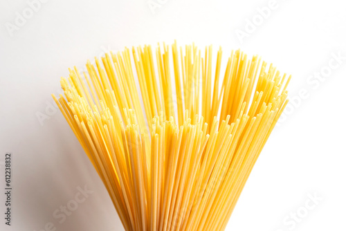 Spaghetti （Dried Pasta) with white background