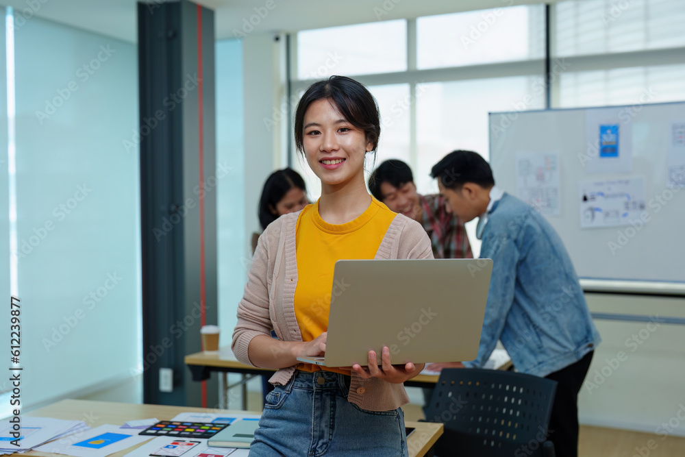 Group of asian creative team programing designers participate in all phases of the UX UI design. Group of asian creative team programing designers participate in all phases of the UX UI design.