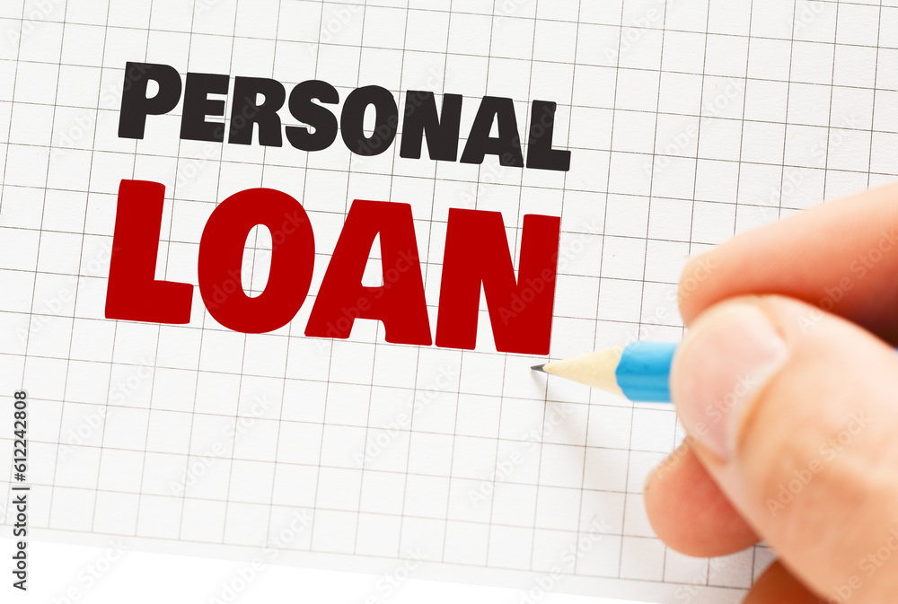 Personal Loan words in a notebook Personal Loan words in a notebook