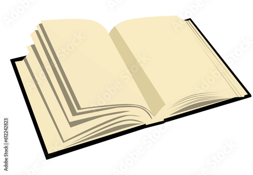 open book with blank pages illustration