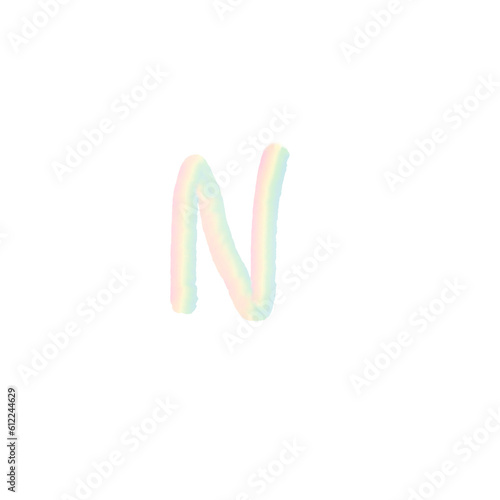 PNG icon The English alphabet N is written in beautiful colors.
