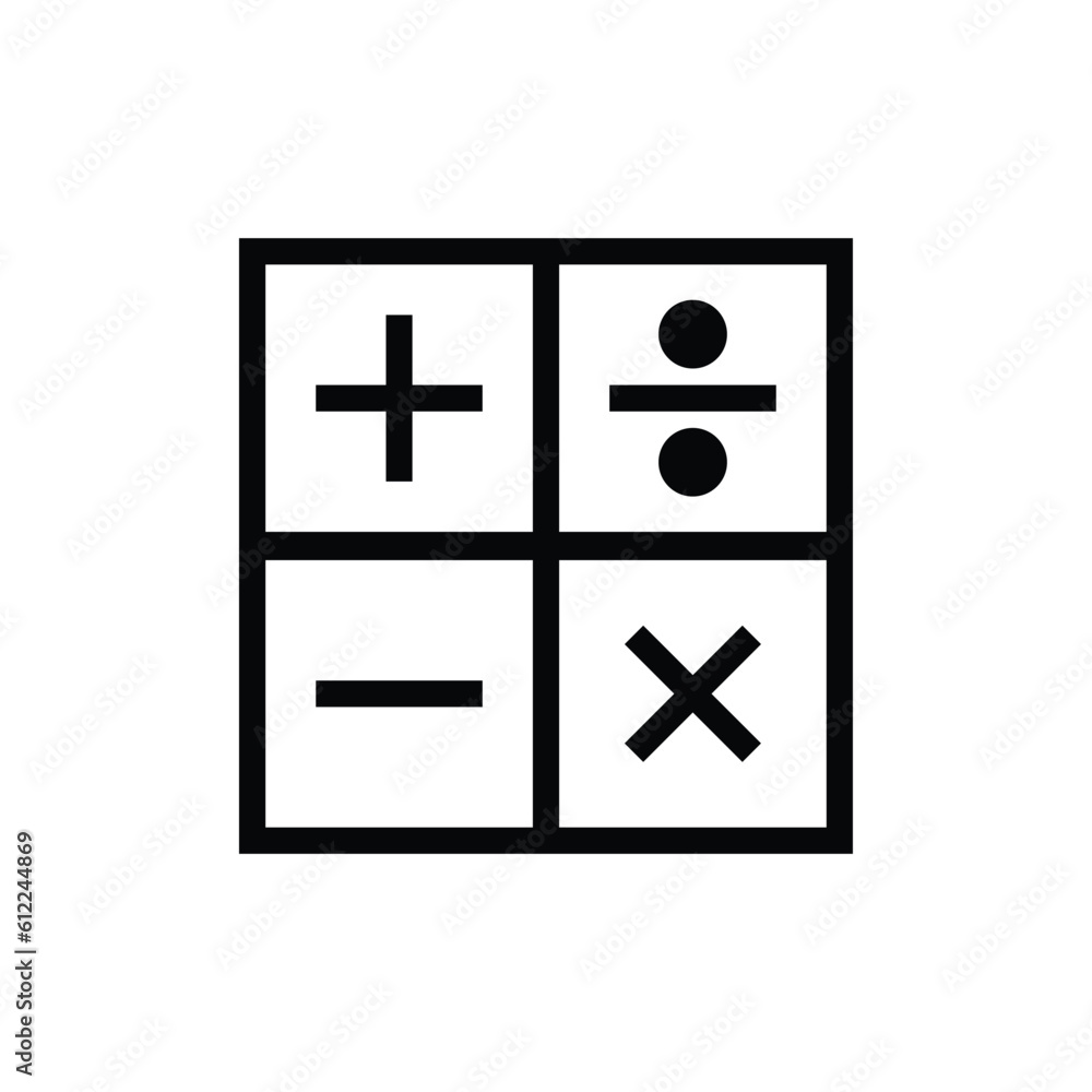 Obraz premium calculator web button or math icon vector
