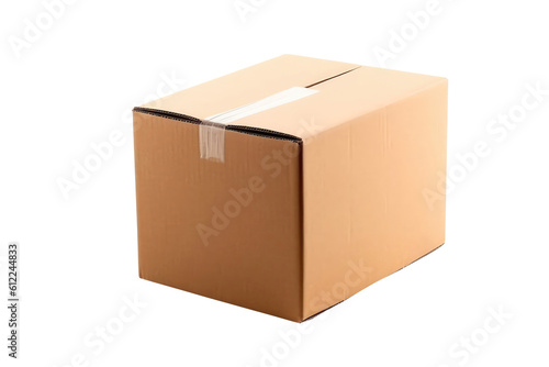 Cardboard Box. On An Isolated Transparent Background, Png. Generative AI © Anastasiia