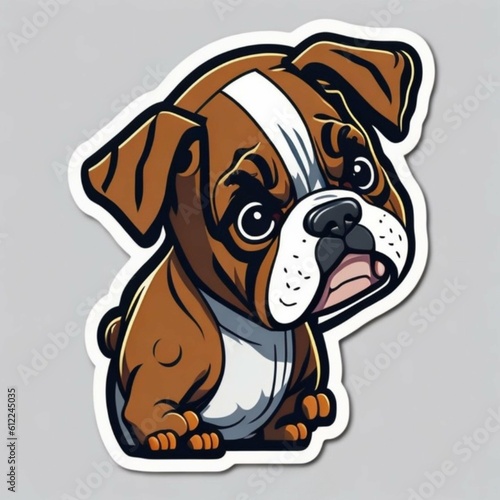 dog portrait, illustration, stickers